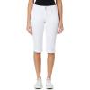 imageWallFlower womens Luscious Curvy 17quot Capri Midrise Insta Stretch Juniors Standard and PlusWhite