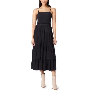 imageWallFlower Womens Adele Rayon Tiered Maxi DressBlack Night