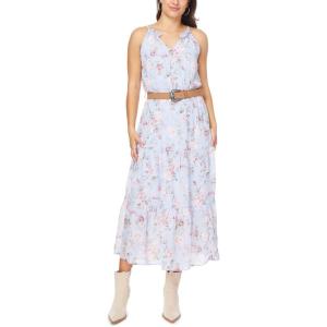 imageWallFlower Womens April Chiffon Belted Maxi DressHeather