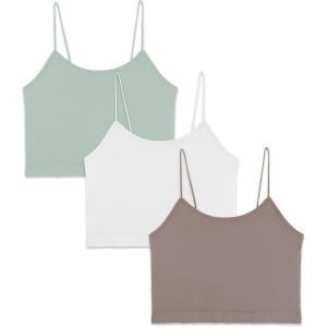imageWallFlower Womens Carson Insta Smooth Seamless Shelf Bra Camisole 2Pack Standard and PlusSnow WhiteAntlerSurf Spray