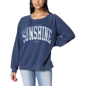 imageWallFlower Womens Dallas Oversized French Terry Graphic SweatshirtMood Indigo