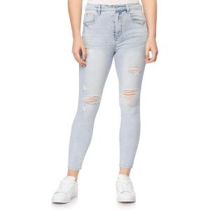 imageWallFlower Womens Fearless Curvy Ankle Denim Super HighRise Insta Vintage Juniors Jeans Sizes 017Connie