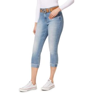 imageWallFlower Womens Fearless Curvy Crop HighRise Belted Insta Vintage JuniorsLavender