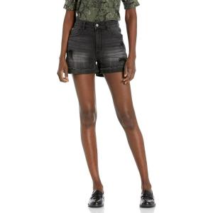 imageWallFlower Womens Fearless Curvy Denim Shorts HighRise Insta Vintage Juniors Standard and PlusMid Carbon