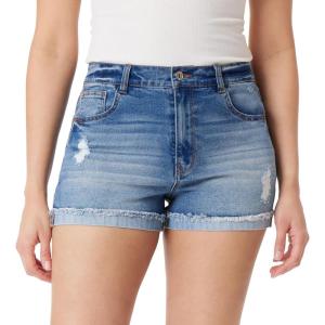 imageWallFlower Womens Fearless Curvy Denim Shorts HighRise Insta Vintage Juniors Standard and PlusSelma