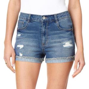 imageWallFlower Womens Fearless Curvy Denim Shorts HighRise Insta Vintage Juniors Standard and PlusSloane