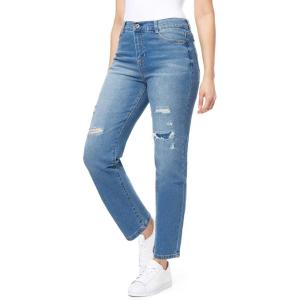 imageWallFlower Womens Fearless Curvy Straight Denim Super HighRise Insta Vintage Juniors JeansRava