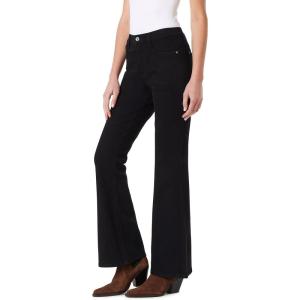 imageWallFlower Womens Fearless Curvy Super Flare High Rise Insta Vintage Juniors JeansCarbon