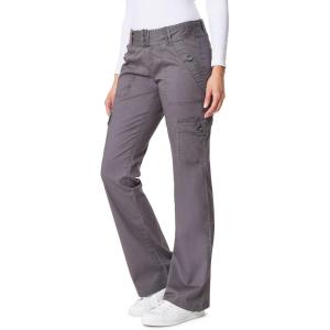 imageWallFlower Womens Feisty Curvy Cargo Flare Low Rise Belted Insta Stretch Juniors PantsBlack Pearl