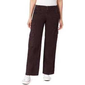 imageWallFlower Womens Feisty Curvy Low Rise Relaxed Cargo Ripstop Insta Stretch Juniors PantsChocolate Plum