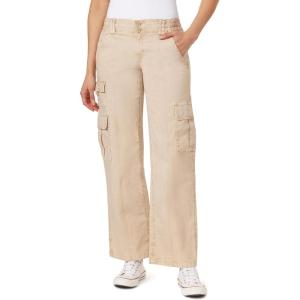 imageWallFlower Womens Feisty Curvy Low Rise Relaxed Cargo Ripstop Insta Stretch Juniors PantsPeyote