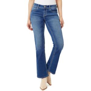 imageWallFlower Womens Feisty Curvy Low Rise Slim Flare Insta Stretch Juniors JeansGenevieve