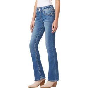 imageWallFlower Womens Flirty Curvy Flare High Rise Insta Stretch Juniors JeansBexley