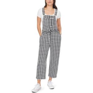 imageWallFlower Womens French Terry Jogger OverallsBlack Ivory