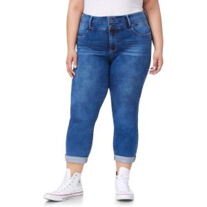 imageWallFlower Womens Juniors InstaSoft HighRise Sassy Fit Skinny Stretch Crop JeansKelly