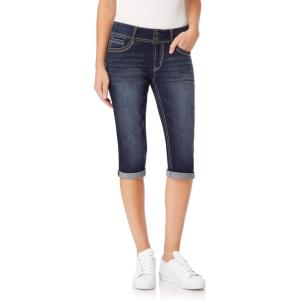 imageWallFlower Womens Luscious Curvy 17quot Capri MidRise Insta Stretch Juniors Standard and PlusBetsy