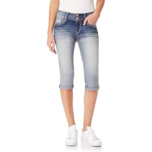 imageWallFlower Womens Luscious Curvy 17quot Capri MidRise Insta Stretch Juniors Standard and PlusCamille