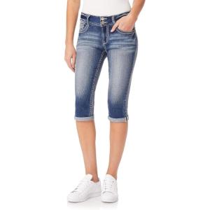 imageWallFlower Womens Luscious Curvy 17quot Capri MidRise Insta Stretch Juniors Standard and PlusJenna