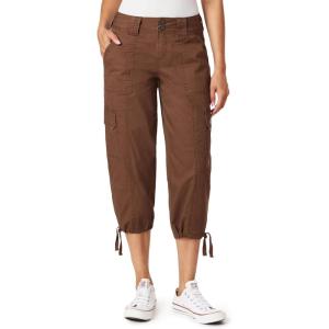 imageWallFlower Womens Luscious Curvy 22quot Straight Cargo Twill Crop Mid Rise Insta Stretch JuniorsCarafe