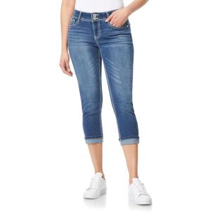 imageWallFlower Womens Luscious Curvy 235quot Crop MidRise Bling Insta Stretch Juniors Standard and PlusCedar