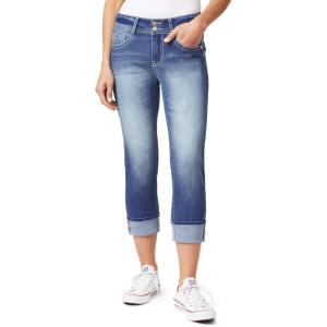 imageWallFlower Womens Luscious Curvy 235quot Crop MidRise Bling Insta Stretch Juniors Standard and PlusMirabelle