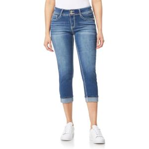 imageWallFlower Womens Luscious Curvy 235quot Crop MidRise Bling Insta Stretch Juniors Standard and PlusTrixie