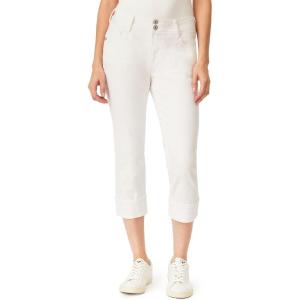 imageWallFlower Womens Luscious Curvy 235quot Crop MidRise Bling Insta Stretch Juniors Standard and PlusWhite