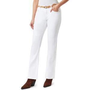 imageWallFlower Womens Luscious Curvy Belted Bootcut MidRise Insta Stretch Juniors JeansWhite