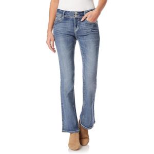 imageWallFlower Womens Luscious Curvy Bootcut MidRise Bling Insta Stretch Juniors Jeans Standard and PlusGalaxy Legacy