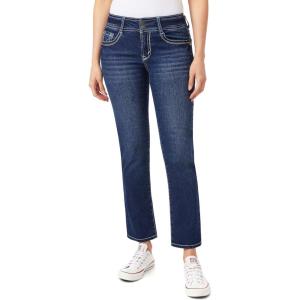imageWallFlower Womens Luscious Curvy Straight 29quot MidRise Insta Stretch Juniors JeansAlani