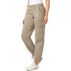imageWallFlower Womens Luscious Curvy Twill Cargo Jogger Mid Rise Insta Stretch Juniors PantsWillow