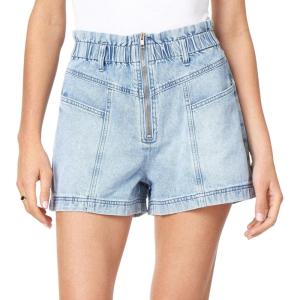 imageWallFlower Womens Size Girlfriend Zip Denim Shorts HighRise Insta Classic Juniors Standard and PlusAnina