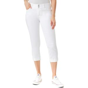imageWallFlower Womens Ultra Crop MidRise Insta Soft Juniors Standard and PlusWhite
