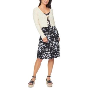 imageWallFlower womens 2piece Sweater and Dress SetBlack Night Romantic Floral