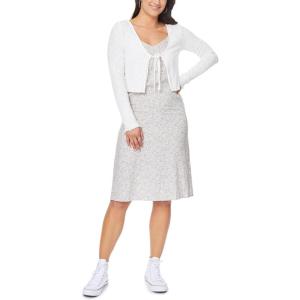 imageWallFlower womens 2piece Sweater and Dress SetGreen Floral