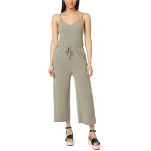 imageWallFlower womens Becca Yummy Rib Retro Crop JumpsuitVetiver