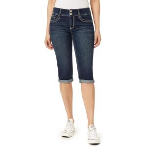 imageWallFlower womens Luscious Curvy 17quot Capri Midrise Insta Stretch Juniors Standard and PlusEvan