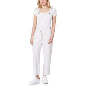 imageWallFlower womens Wallflower French Terry Jogger OverallsWhite