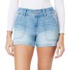 imageWallFlower Womens Ultra 4quot Relaxed Utility Denim Shorts MidRise Insta Soft JuniorsPearl