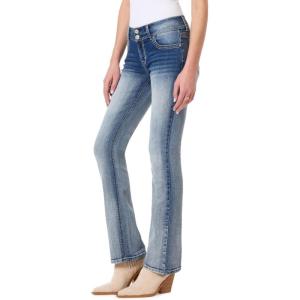 imageWallFlower Womens Luscious Curvy Bootcut MidRise Insta Stretch Juniors Jeans Standard and PlusCamille