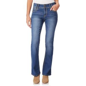 imageWallFlower Womens Luscious Curvy Bootcut MidRise Insta Stretch Juniors Jeans Standard and PlusTrixie