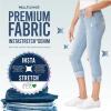 imageWallFlower Luscious Curvy 235 MidRise Cropped Jeans for Women Insta Stretch Denim Juniors JeansStone