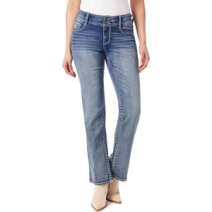 imageWallFlower Luscious Curvy Bootcut Jeans for Women MidRise Insta Stretch Denim Size Inclusive Juniors Jeans Sizes 0 to 24Venus