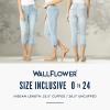 imageWallFlower Womens Juniors InstaSoft HighRise Sassy Fit Skinny Stretch Crop JeansHarper2