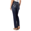 image:imageWallFlower Bling Back Pocket Bootcut Jeans for Women Luscious Curvy Fit Embellished MidRise Insta Stretch DenimEvan