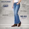 image:imageWallFlower Luscious Curvy Bootcut Jeans for Women MidRise Insta Stretch Denim SizeInclusive Juniors JeansBella