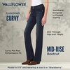 image:imageWallFlower Luscious Curvy Bootcut Jeans for Women MidRise Insta Stretch Denim SizeInclusive Juniors JeansBlackberry