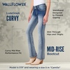 image:imageWallFlower Luscious Curvy Bootcut Jeans for Women MidRise Insta Stretch Denim SizeInclusive Juniors JeansCamille
