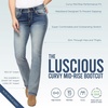 image:imageWallFlower Luscious Curvy Bootcut Jeans for Women MidRise Insta Stretch Denim SizeInclusive Juniors JeansChrystie