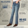 image:imageWallFlower Luscious Curvy Bootcut Jeans for Women MidRise Insta Stretch Denim SizeInclusive Juniors JeansDelilah